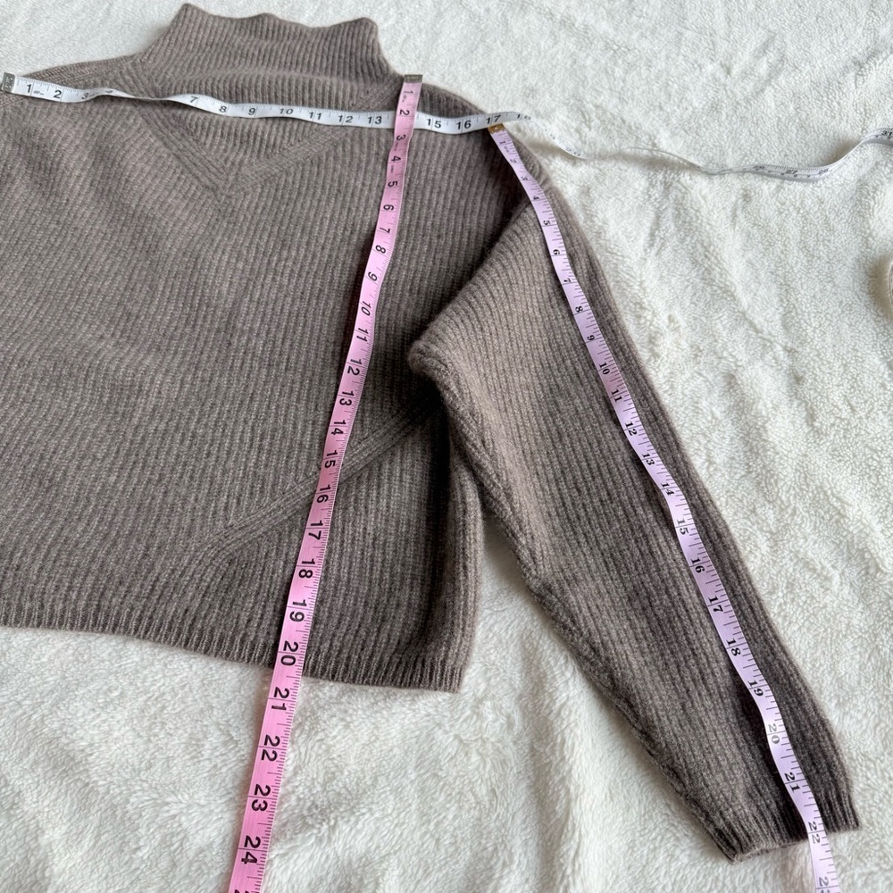 Anthropologie Cashmere Gray Mockneck Long Sleeve Sweater S - Picture 5 of 11